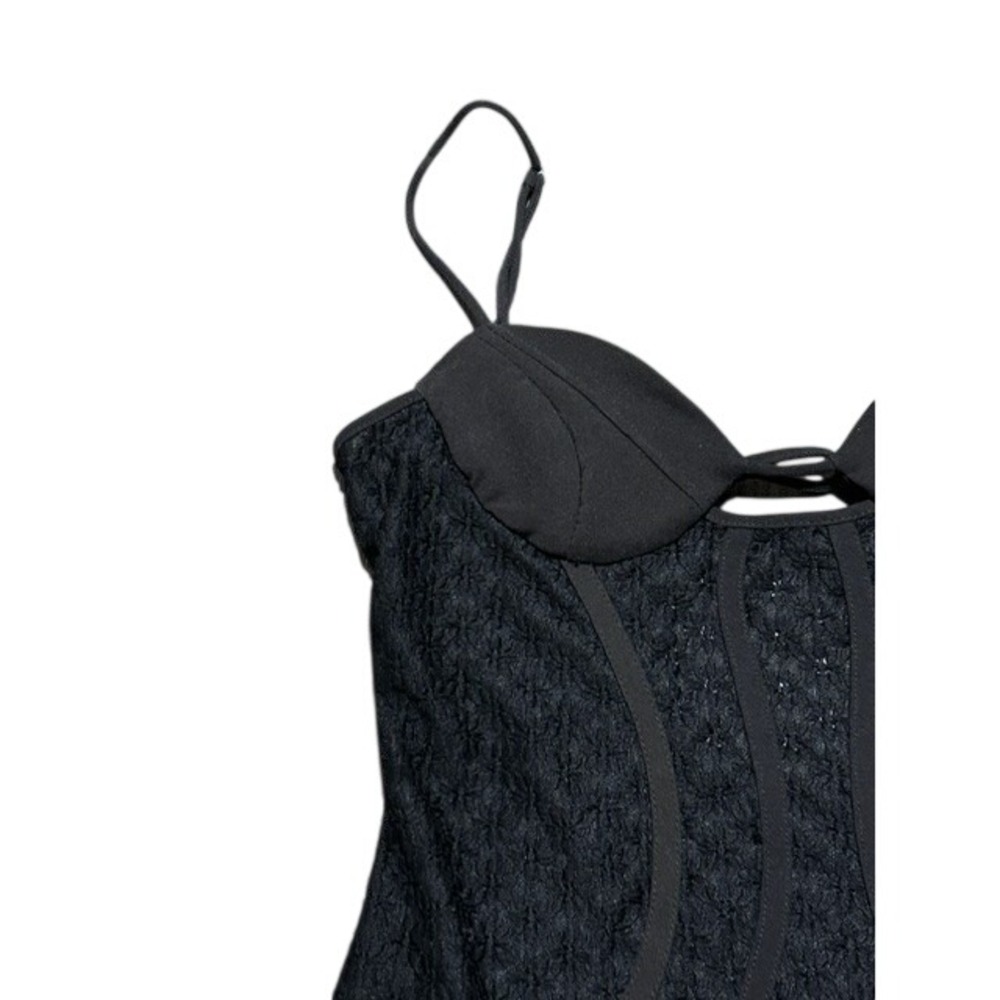 Zara Black Lace Corset Bodysuit Soft Goth Witchy Vamp Dark Romance Edgy Small - Picture 11 of 11